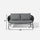 VIRASAT FURNITURE OUTDOOR SOFA SET 2 SEATER (GREY) BRAIDED & ROPE