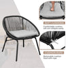 Virasat Outdoor Patio Seating Set 2 Chairs and 1 Table Set (Black)-VIRASAT FURNITURE & FURNISHING