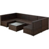 Virasat Outdoor Patio Sofa Set 6 seater and 1 Center Table (Brown)-VIRASAT FURNITURE & FURNISHING