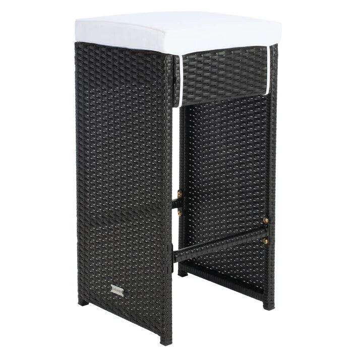 Virasat Outdoor Patio Bar Sets 6 Chairs and 1 Table (Black)-VIRASAT FURNITURE & FURNISHING