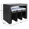 Virasat Outdoor Patio Bar Sets 6 Chairs and 1 Table (Black)-VIRASAT FURNITURE & FURNISHING