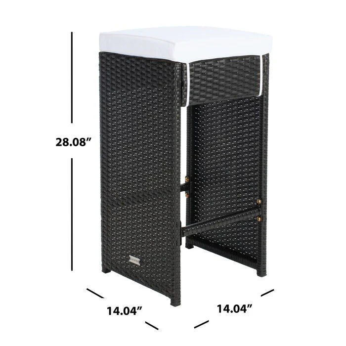 Virasat Outdoor Patio Bar Sets 6 Chairs and 1 Table (Black)-VIRASAT FURNITURE & FURNISHING