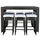 Virasat Outdoor Patio Bar Sets 6 Chairs and 1 Table (Black)-VIRASAT FURNITURE & FURNISHING