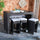 Virasat Outdoor Patio Bar Sets 6 Chairs and 1 Table (Black)-VIRASAT FURNITURE & FURNISHING