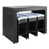 Virasat Outdoor Patio Bar Sets 6 Chairs and 1 Table (Black)-VIRASAT FURNITURE & FURNISHING