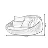 Virasat Outdoor Poolside Sunbed With Cushion Daybed (WHITE)-VIRASAT FURNITURE & FURNISHING