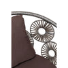 Virasat Outdoor Sofa Set 2 Seater, 1 Single Seater and 1 Center Table Set (Dark Brown)-VIRASAT FURNITURE & FURNISHING