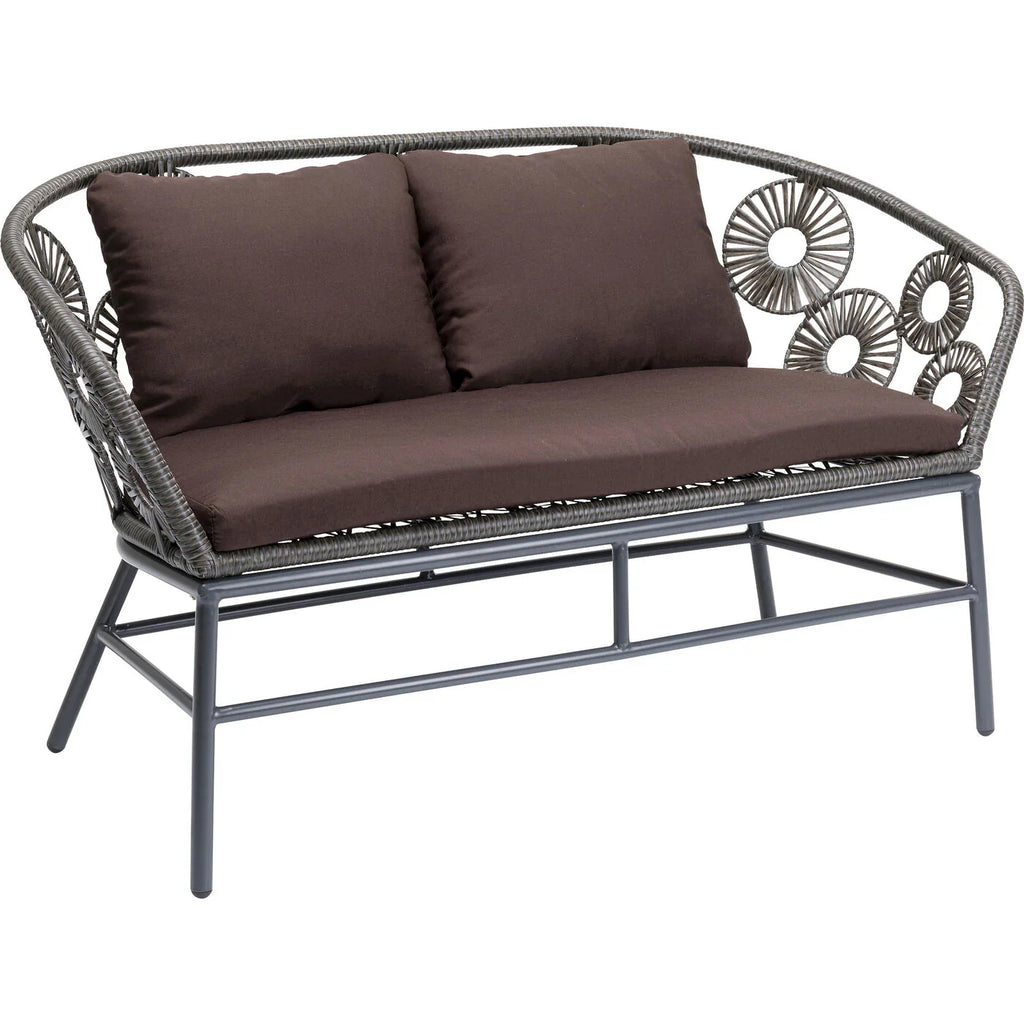 Virasat Outdoor Sofa Set 2 Seater, 1 Single Seater and 1 Center Table Set (Dark Brown)-VIRASAT FURNITURE & FURNISHING