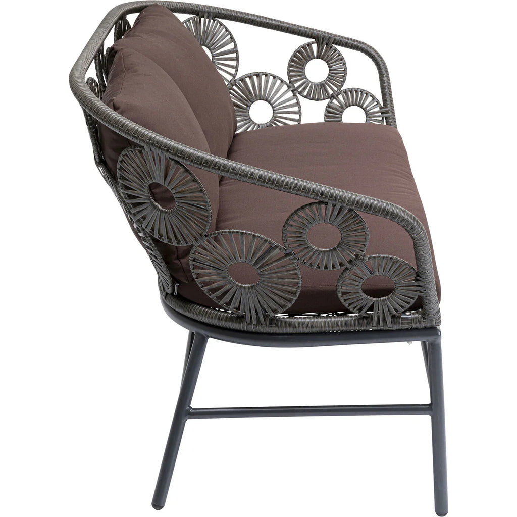 Virasat Outdoor Sofa Set 2 Seater, 1 Single Seater and 1 Center Table Set (Dark Brown)-VIRASAT FURNITURE & FURNISHING