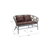 Virasat Outdoor Sofa Set 2 Seater, 1 Single Seater and 1 Center Table Set (Dark Brown)-VIRASAT FURNITURE & FURNISHING