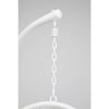 Virasat Single Seater Hanging Swing With Stand For Balcony, Garden (White)-VIRASAT FURNITURE & FURNISHING