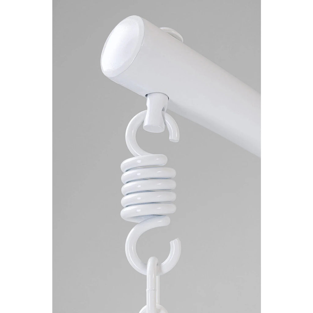 Virasat Single Seater Hanging Swing With Stand For Balcony, Garden (White)-VIRASAT FURNITURE & FURNISHING