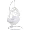 Virasat Single Seater Hanging Swing With Stand For Balcony, Garden (White)-VIRASAT FURNITURE & FURNISHING