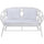 Virasat Outdoor Sofa Set 2 Seater, 1 Single Seater and 1 Center Table Set (White)-VIRASAT FURNITURE & FURNISHING