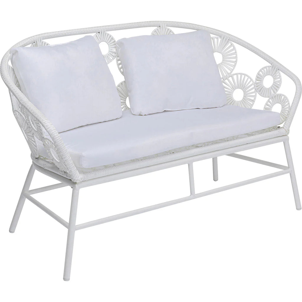 Virasat Outdoor Sofa Set 2 Seater, 1 Single Seater and 1 Center Table Set (White)-VIRASAT FURNITURE & FURNISHING
