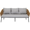 Virasat Outdoor Sofa Set 3 Seater, 2 Single Seater and 1 Center Table Set (Khaki) Braided & Rope-VIRASAT FURNITURE & FURNISHING