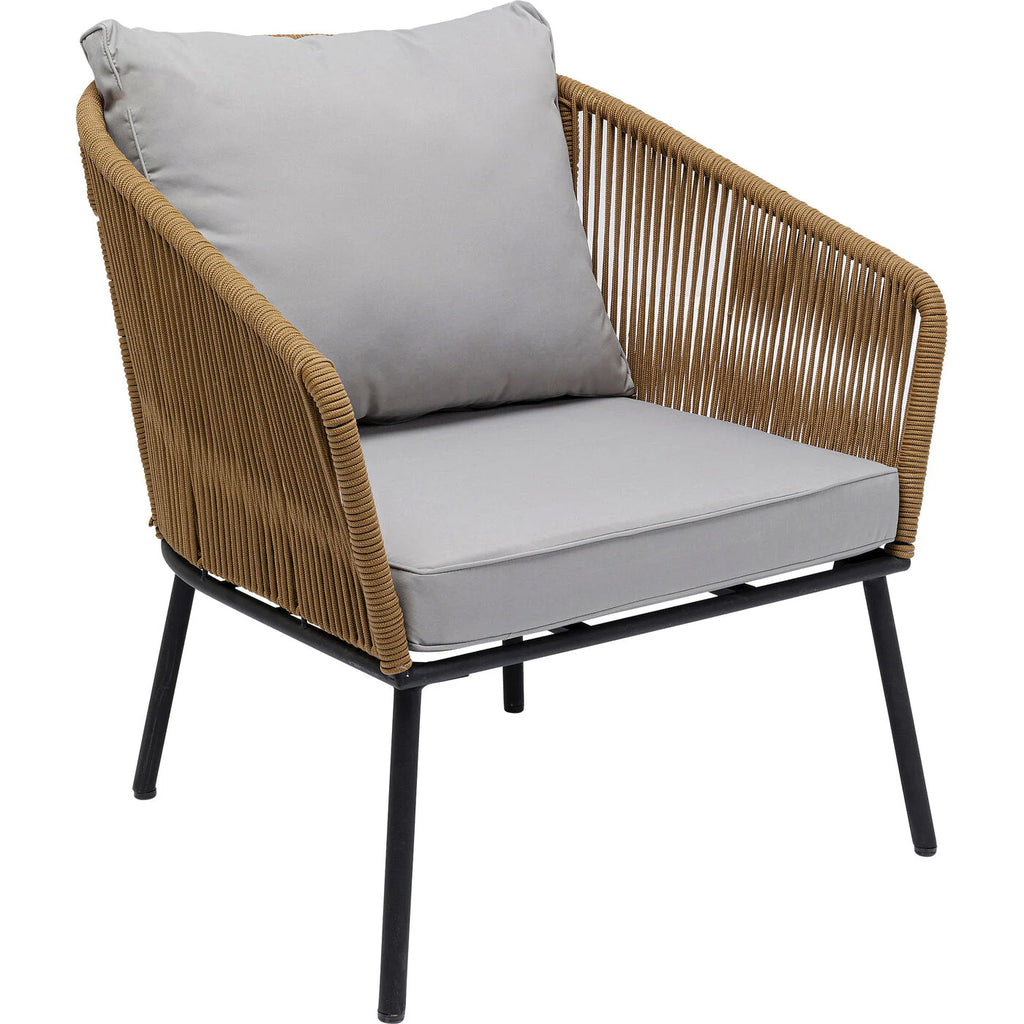 Virasat Outdoor Sofa Set 3 Seater, 2 Single Seater and 1 Center Table Set (Khaki) Braided & Rope-VIRASAT FURNITURE & FURNISHING