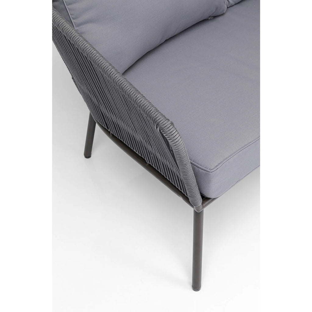 Virasat Outdoor Sofa Set 3 Seater , 2 Single seater and 1 Center Table Set (Dark grey) Braided & Rope-VIRASAT FURNITURE & FURNISHING