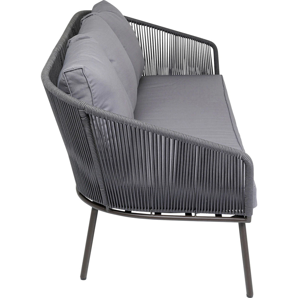 Virasat Outdoor Sofa Set 3 Seater , 2 Single seater and 1 Center Table Set (Dark grey) Braided & Rope-VIRASAT FURNITURE & FURNISHING