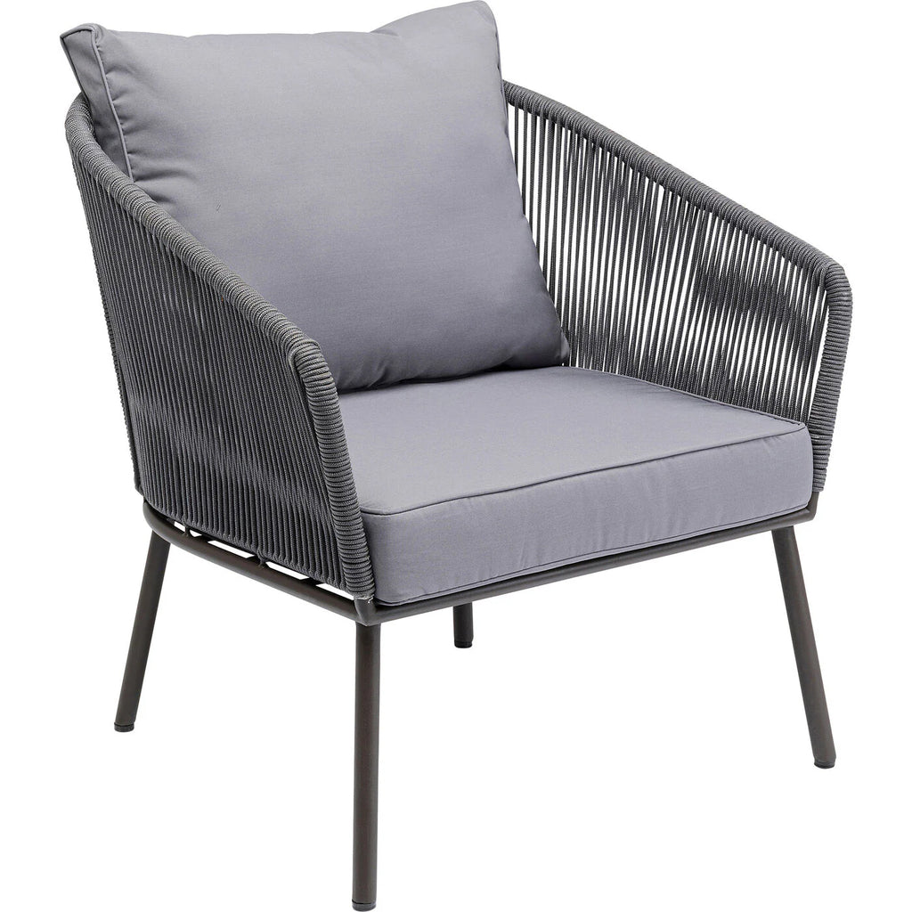 Virasat Outdoor Sofa Set 3 Seater , 2 Single seater and 1 Center Table Set (Dark grey) Braided & Rope-VIRASAT FURNITURE & FURNISHING