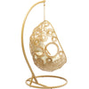 Virasat Single Seater Hanging Swing With Stand For Balcony, Garden (Khaki)-VIRASAT FURNITURE & FURNISHING