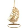 Virasat Single Seater Hanging Swing With Stand For Balcony, Garden (Khaki)-VIRASAT FURNITURE & FURNISHING
