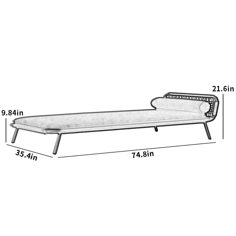 Virasat Outdoor Swimming Poolside Lounger (GREY) Braided & Rope-VIRASAT FURNITURE & FURNISHING
