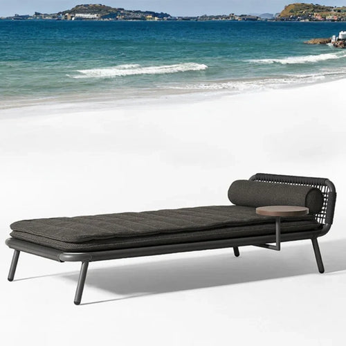 Virasat Outdoor Swimming Poolside Lounger (GREY) Braided & Rope-VIRASAT FURNITURE & FURNISHING