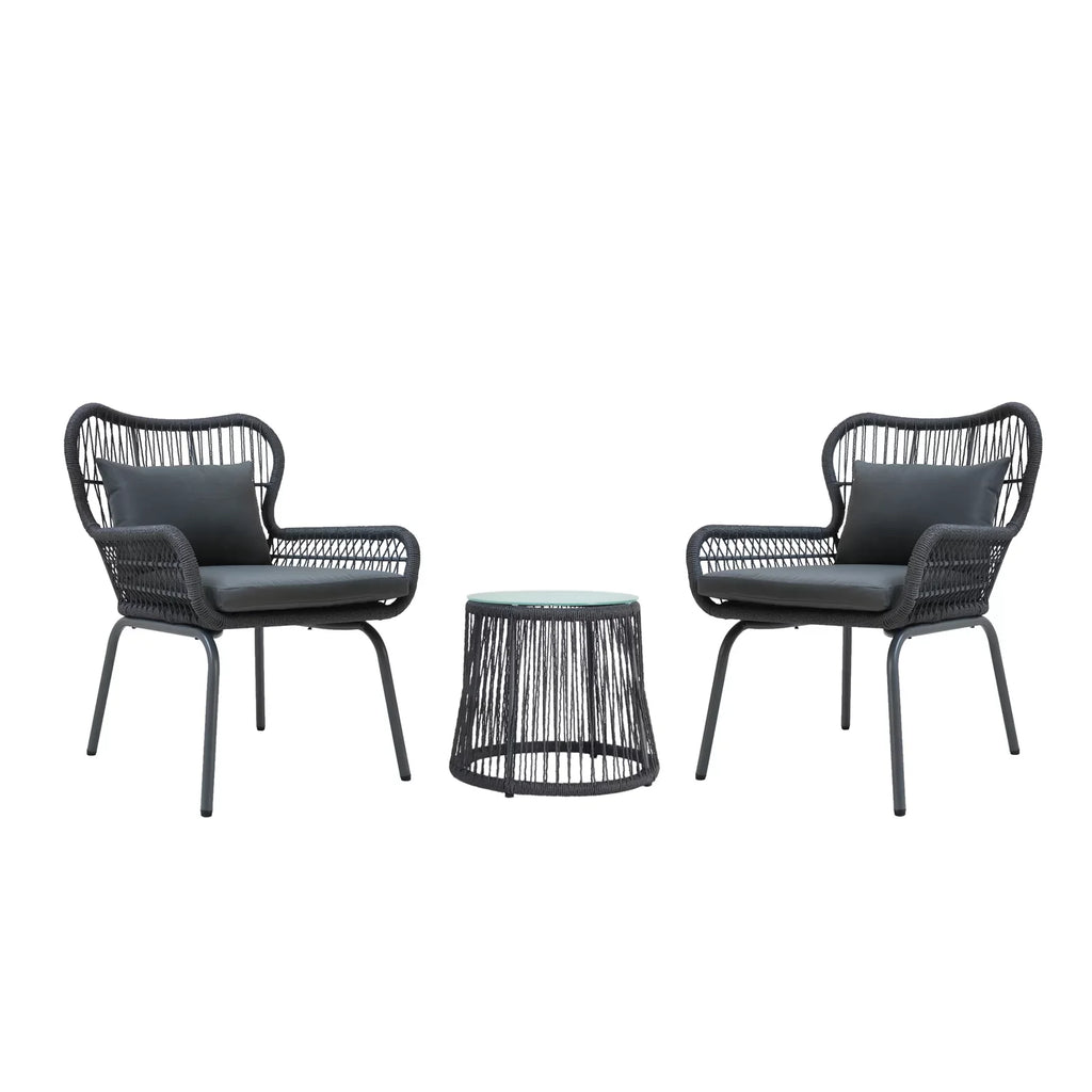 Virasat Outdoor Patio Seating Set 2 Chairs and 1 Table Set-VIRASAT FURNITURE & FURNISHING