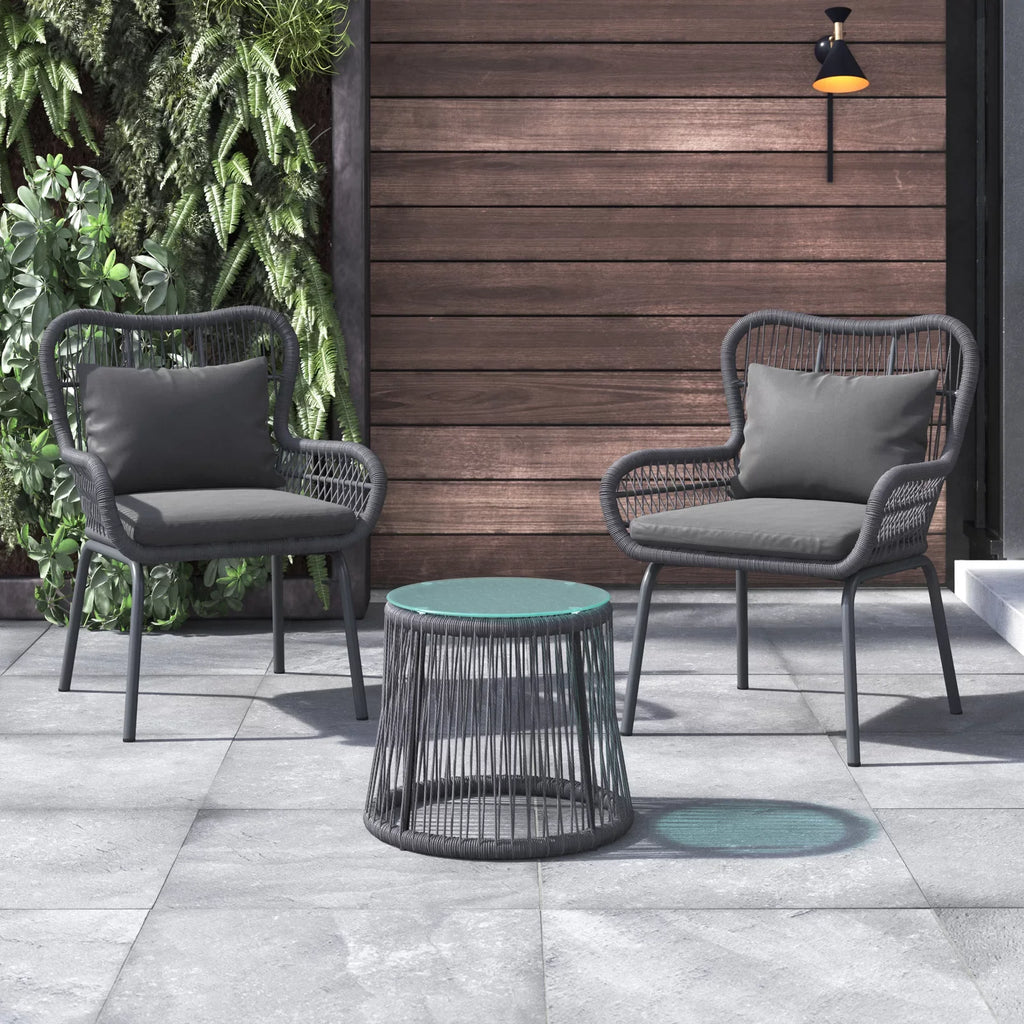 Virasat Outdoor Patio Seating Set 2 Chairs and 1 Table Set-VIRASAT FURNITURE & FURNISHING