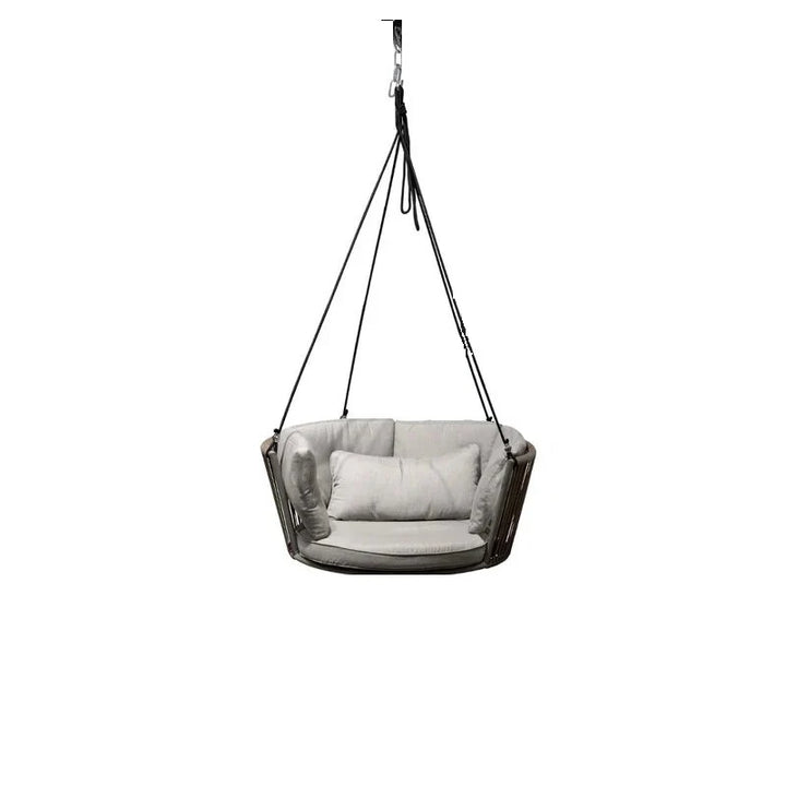 Virasat Nico Single Seater Hanging Swing Without Stand For Balcony , Garden Swing (Dark Brown )