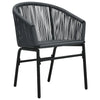 VIRASAT FURNITURE NITRA OUTDOOR PATIO SEATING SET 2 CHAIRS AND 1 TABLE SET (BLACK)