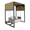 Virasat Double Seater Hanging Swing With Stand For Balcony, Garden Swing (Grey)-VIRASAT FURNITURE & FURNISHING
