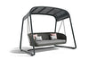 Virasat Double Seater Hanging Swing With Stand For Balcony, Garden Swing (Dark Grey)-VIRASAT FURNITURE & FURNISHING