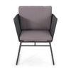 Virasat Outdoor Patio Seating Set 2 Chairs and 1 Table Set (Grey) Braided & Rope-VIRASAT FURNITURE & FURNISHING