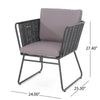 Virasat Outdoor Patio Seating Set 2 Chairs and 1 Table Set (Grey) Braided & Rope-VIRASAT FURNITURE & FURNISHING