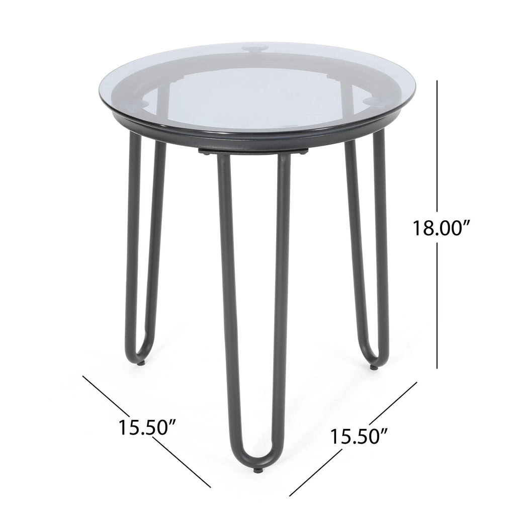 Virasat Outdoor Patio Seating Set 2 Chairs and 1 Table Set (Grey) Braided & Rope-VIRASAT FURNITURE & FURNISHING