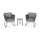 Virasat Outdoor Patio Seating Set 2 Chairs and 1 Table Set (Grey) Braided & Rope-VIRASAT FURNITURE & FURNISHING