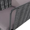 Virasat Outdoor Patio Seating Set 2 Chairs and 1 Table Set (Grey) Braided & Rope-VIRASAT FURNITURE & FURNISHING