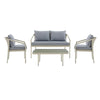 Virasat Outdoor Garden Balcony Sofa Set 2 Seater, 2 Single Seater and 1 Center Table Set (Cream)-VIRASAT FURNITURE & FURNISHING