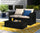 Virasat Outdoor Sofa Set 2 Seater and 1 Center Table (Black + Beige)-VIRASAT FURNITURE & FURNISHING