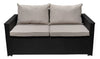 Virasat Outdoor Sofa Set 2 Seater and 1 Center Table (Black + Beige)-VIRASAT FURNITURE & FURNISHING