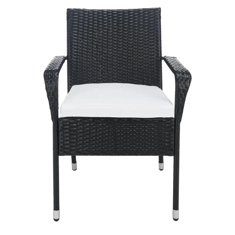Virasat Outdoor Patio Seating Set 4 Chairs and 1 Table Set (Black)-VIRASAT FURNITURE & FURNISHING