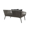 Virasat Outdoor Garden Balcony Sofa Set 2 Seater, 2 Single seater and 1 Center Table Set, Braid & Rope (Dark Grey)-VIRASAT FURNITURE & FURNISHING