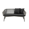 Virasat Outdoor Garden Balcony Sofa Set 2 Seater, 2 Single seater and 1 Center Table Set, Braid & Rope (Dark Grey)-VIRASAT FURNITURE & FURNISHING
