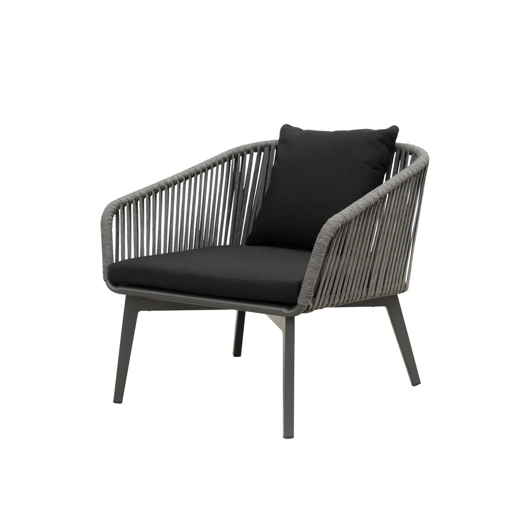 Virasat Outdoor Garden Balcony Sofa Set 2 Seater, 2 Single seater and 1 Center Table Set, Braid & Rope (Dark Grey)-VIRASAT FURNITURE & FURNISHING