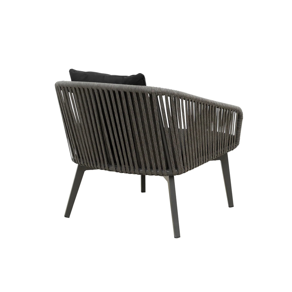 Virasat Outdoor Garden Balcony Sofa Set 2 Seater, 2 Single seater and 1 Center Table Set, Braid & Rope (Dark Grey)-VIRASAT FURNITURE & FURNISHING