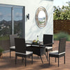 Virasat Outdoor Patio Dining Set 4 Chairs and 1 Table (Dark Brown)-VIRASAT FURNITURE & FURNISHING