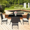 Virasat Outdoor Patio Dining Set 4 Chairs and 1 Table (Dark Brown)-VIRASAT FURNITURE & FURNISHING