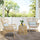 VIRASAT FURNITURE ROW OUTDOOR PATIO SEATING SET 2 CHAIRS AND 1 TABLE SET (KHAKI)